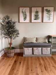 Fyfield 3 Seater Hallway Storage Bench with Storage - Grey - thumbnail 2