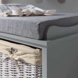 Fyfield 3 Seater Hallway Storage Bench with Storage - Grey - thumbnail 5