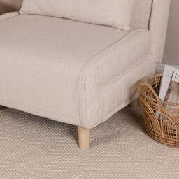 Una Single Sofa Bed - White Teddy - thumbnail 3