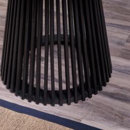 Willow Black Dining Table Set - 4 Seater - Ella Black Dining Chairs - Black Oak Legs - thumbnail 4