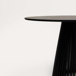 Willow Black Dining Table Set - 4 Seater - Ella Black Dining Chairs - Black Oak Legs - thumbnail 6