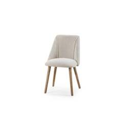Ella 160cm Pale Oak Dining Table Set - 6 Seater - 4 Freya Dining Chairs with  2 Freya Armchairs - Oat Boucle with Pale Oak Legs - thumbnail 5
