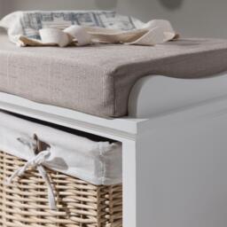 Fyfield 2 Seater Hallway Storage Bench with Storage - White - thumbnail 5