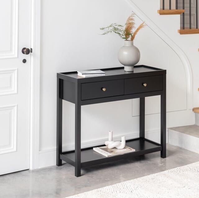 Charlie Black 2 Drawer Console Table - image 1