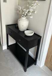 Charlie Black 2 Drawer Console Table - thumbnail 2