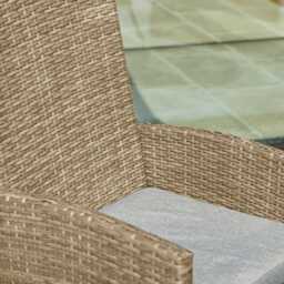Kemble/Marston Garden Reclining Chair with Cushion - Natural Brown - thumbnail 5