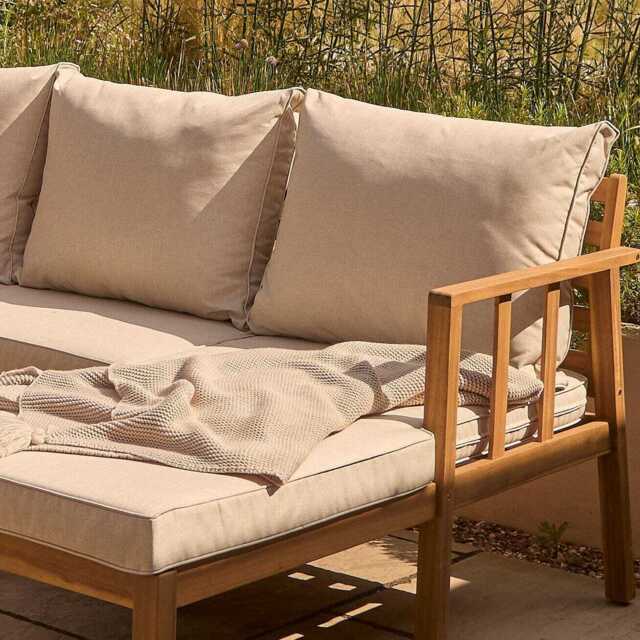Harrelson Garden Chaise Sofa Set Cushion Covers - Sand - image 1