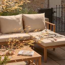 Harrelson Garden Chaise Sofa Set Cushion Covers - Sand - thumbnail 3