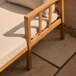 Harrelson Garden Chaise Sofa Set Cushion Covers - Sand - thumbnail 2