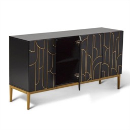 Gatsby Large 4 Door Sideboard - Noir Black - thumbnail 6