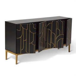Gatsby Large 4 Door Sideboard - Noir Black - thumbnail 5
