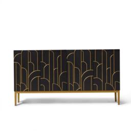 Gatsby Large 4 Door Sideboard - Noir Black - thumbnail 4