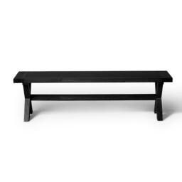 Charlotte 3 Seater Dining Bench - Black Oak - thumbnail 2
