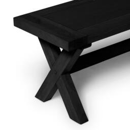 Charlotte 3 Seater Dining Bench - Black Oak - thumbnail 3