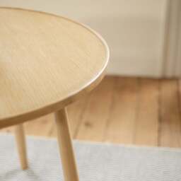 Tilly 100cm Round Dining Table - 4 Seater - Ellis Dining Chairs - Light Beige with Whitewash Oak Legs - thumbnail 6