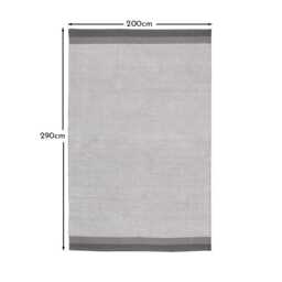Elston Cotton Rug - Mist Grey - 200cm X 290cm - thumbnail 6
