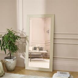 Orkney 180x90cm Wooden Mirror - Oatmeal - thumbnail 2
