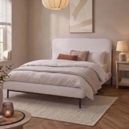 Tallulah Double Bed - Chalk White Boucle
