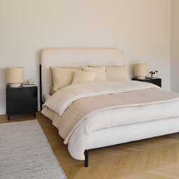 Tallulah Double Bed - Chalk White Boucle - thumbnail 4