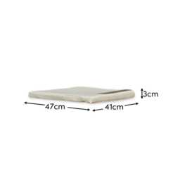 Oakley Chair Cushion - Cotton White - thumbnail 3