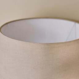 Merton Ceramic Lamp Base & Coningsby Taupe Cotton Lampshade - 40cm - thumbnail 6