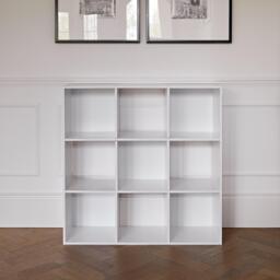 9 Cube Storage Unit - Chalk White Bookcase - thumbnail 2
