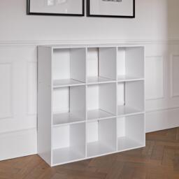 9 Cube Storage Unit - Chalk White Bookcase - thumbnail 3