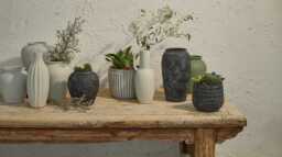 Kalera 23cm Terracotta Vase - Off White - thumbnail 5