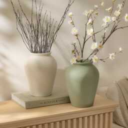 Kalera 23cm Terracotta Vase - Off White - thumbnail 2