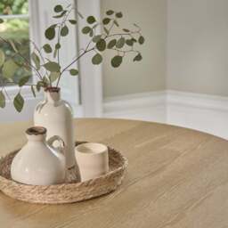 Farren Whitewash Oak Round Dining Table - thumbnail 2