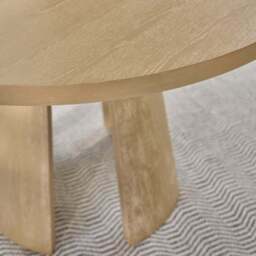 Farren Whitewash Oak Round Dining Table - thumbnail 4