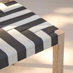 Saffron Brushed Light Acacia Garden Chair - Set of 2 - Beige/Black - thumbnail 6