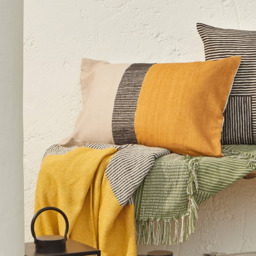 Selu 35x55cm Striped Cushion Cover - Yellow - thumbnail 3