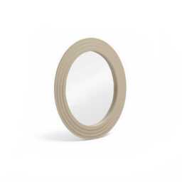 Kubu 70cm Wooden Round Mirror - Taupe - thumbnail 6
