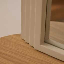 Kubu 90 x 77cm Wooden Arch Mirror - Taupe - thumbnail 5