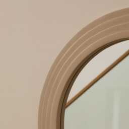 Kubu 90 x 77cm Wooden Arch Mirror - Taupe - thumbnail 3