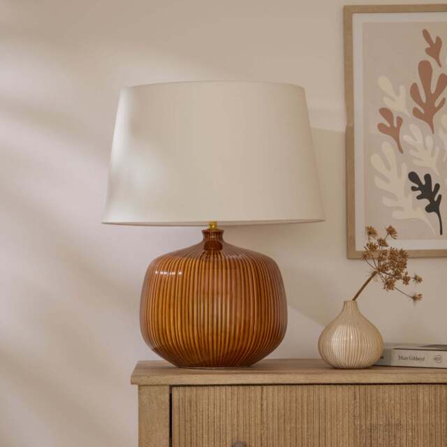 Tongham 31cm Ceramic Lamp Base - Saffron Yellow - image 1