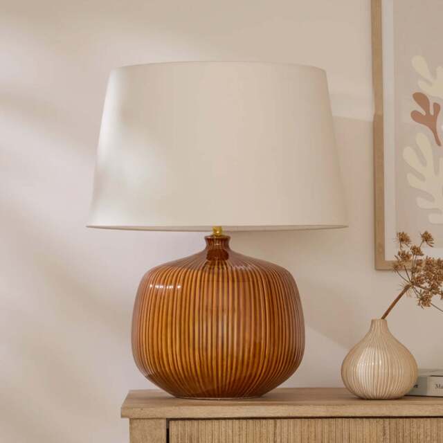 Tongham 31cm Ceramic Lamp Base - Saffron Yellow - image 1