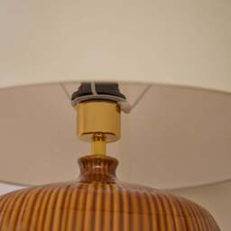 Tongham 31cm Ceramic Lamp Base - Saffron Yellow - thumbnail 2