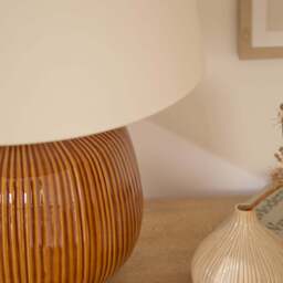 Tongham 31cm Ceramic Lamp Base - Saffron Yellow - thumbnail 3