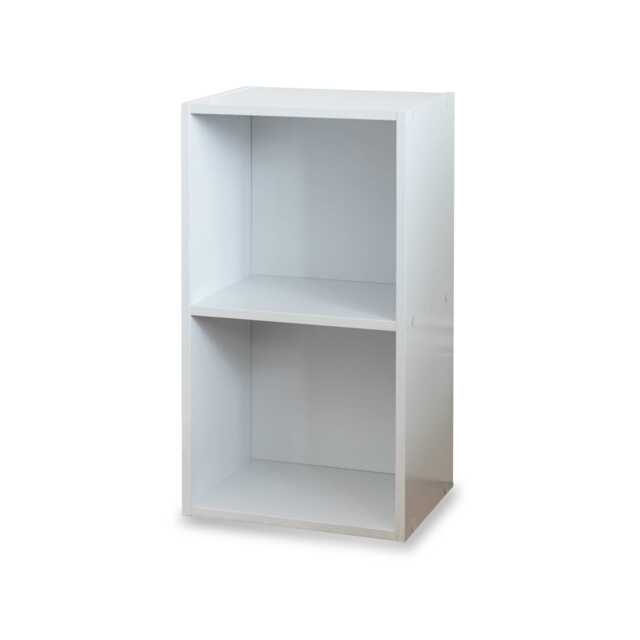 Cara 2 Tier Storage Unit / Chalk White Bookcase - image 1