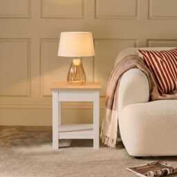 Bampton Alabaster White Side Table