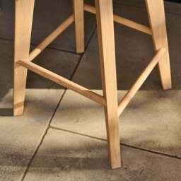 Digby Fawn Linen Swivel Backless Bar Stools - Set of 2 - Whitewash Oak Legs - thumbnail 5