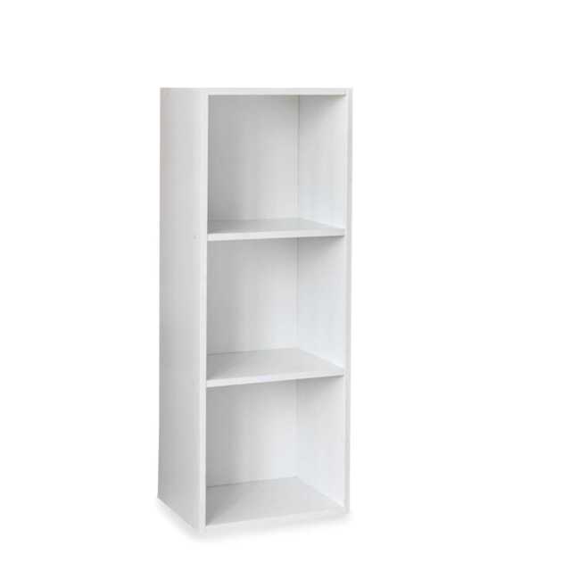 Cara 3 Tier Storage Unit - Chalk White Bookcase - image 1