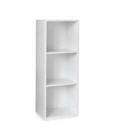 Cara 3 Tier Storage Unit - Chalk White Bookcase - thumbnail 1