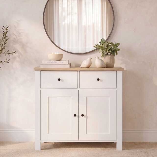 Bampton 2 Door Sideboard - Alabaster White - image 1