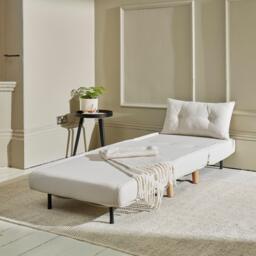 Una Single Sofa Bed - Oatmeal Linen - thumbnail 2