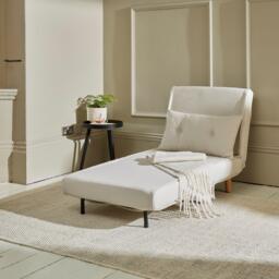Una Single Sofa Bed - Oatmeal Linen - thumbnail 4