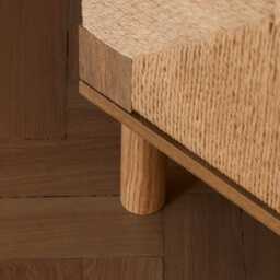 Paloma Natural Weave 3 Door Large Sideboard - Natural Oak - thumbnail 6
