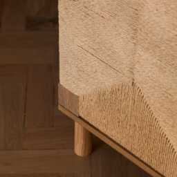 Paloma Natural Weave 3 Door Large Sideboard - Natural Oak - thumbnail 3